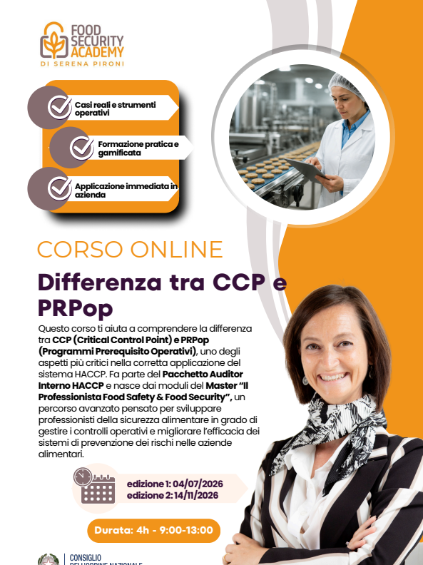 Differenza tra CCP e PRPop nel Sistema HACCP